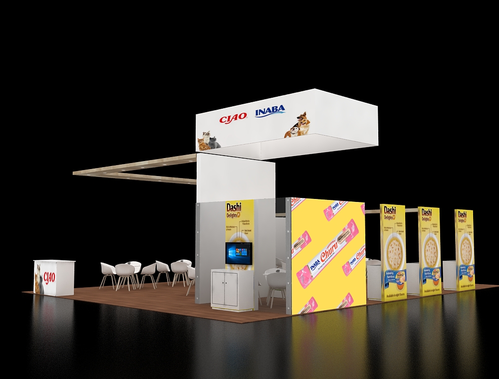 Large 30x40 exhibition booth with signage
