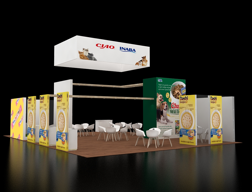 Large 30x40 exhibition booth with signage