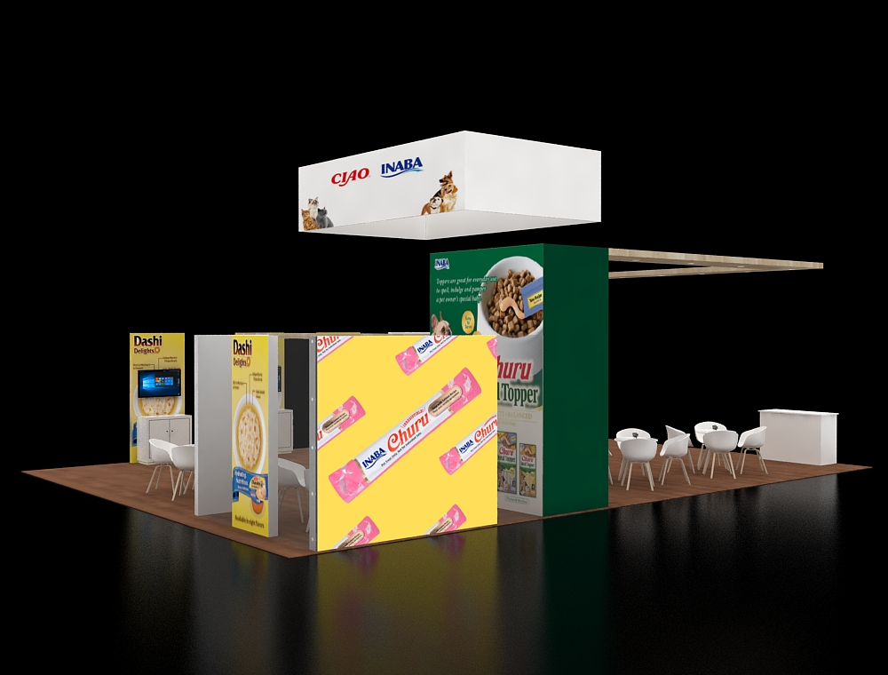 Large 30x40 exhibition booth with signage