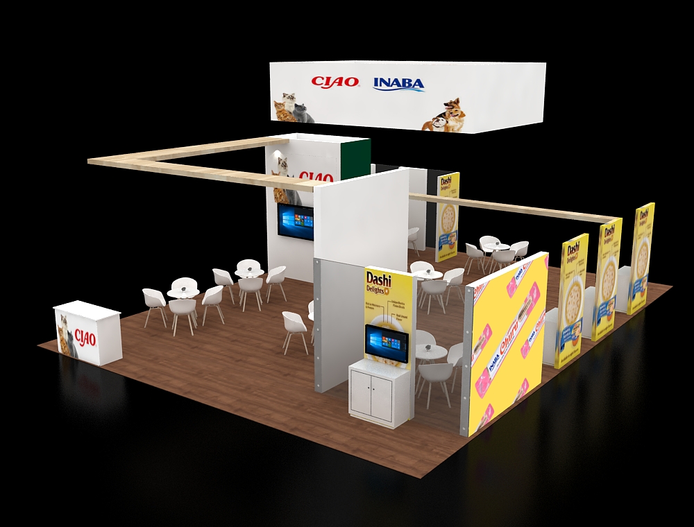 Large 30x40 exhibition booth with signage