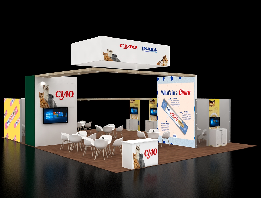 Large 30x40 exhibition booth with signage