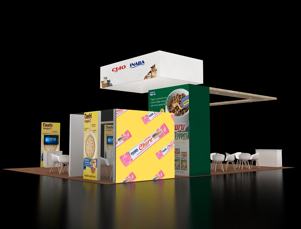 Large 30x40 exhibition booth with signage