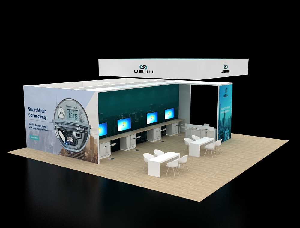 40x40 display with central demo counters