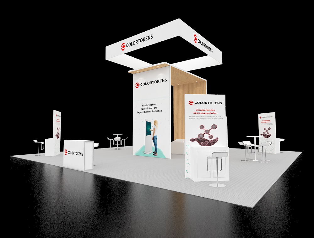 Exhibit 40x40 with dual product display units