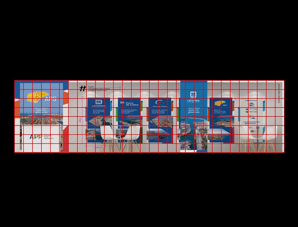 10x30 booth with bold wall graphics and counter