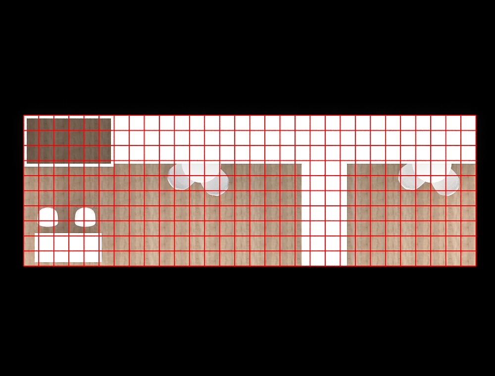 10x30 booth with bold wall graphics and counter