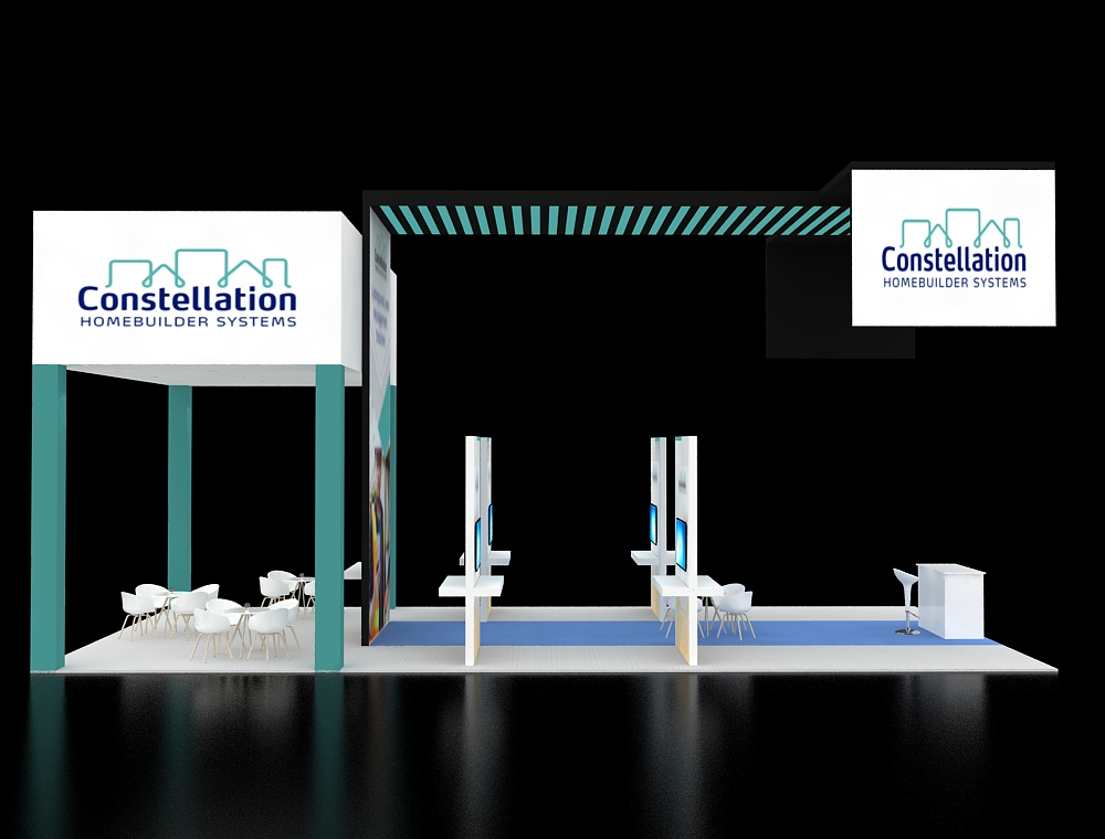 Professional 20x40 booth for showcasing products