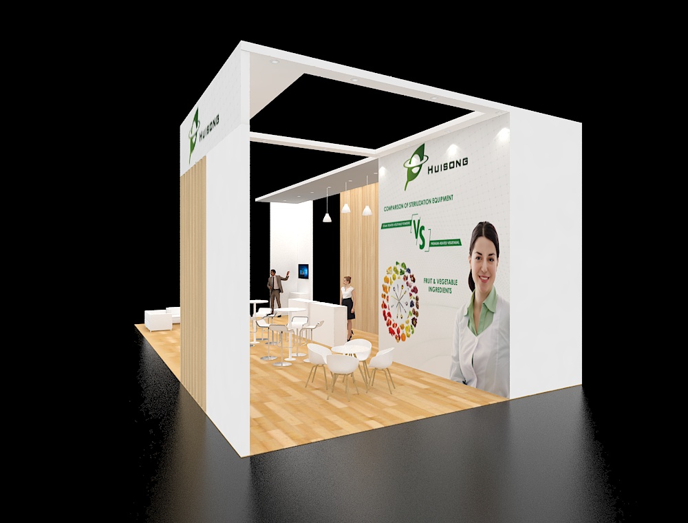 20x40 trade show booth with reception desk