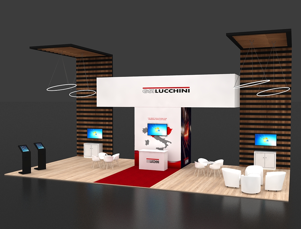 Spacious trade show booth for product presentations