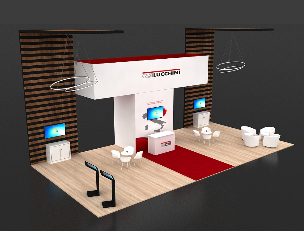 Spacious trade show booth for product presentations