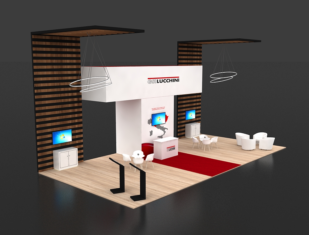 Spacious trade show booth for product presentations