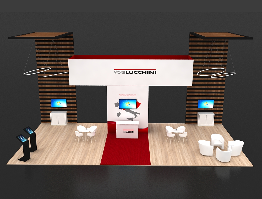 Spacious trade show booth for product presentations