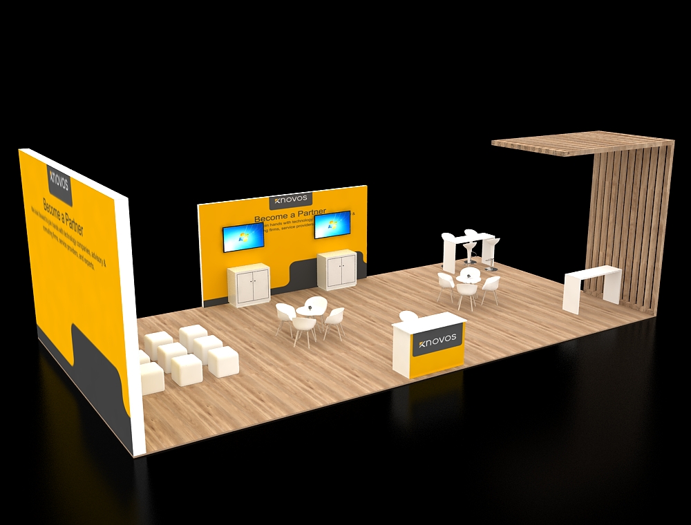 Eye-catching 20x40 exhibition booth design