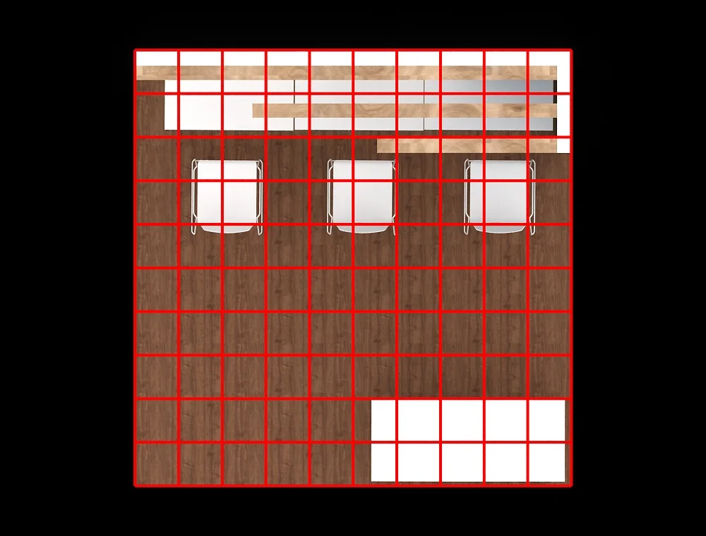 10×10 trade show display with overhead lighting