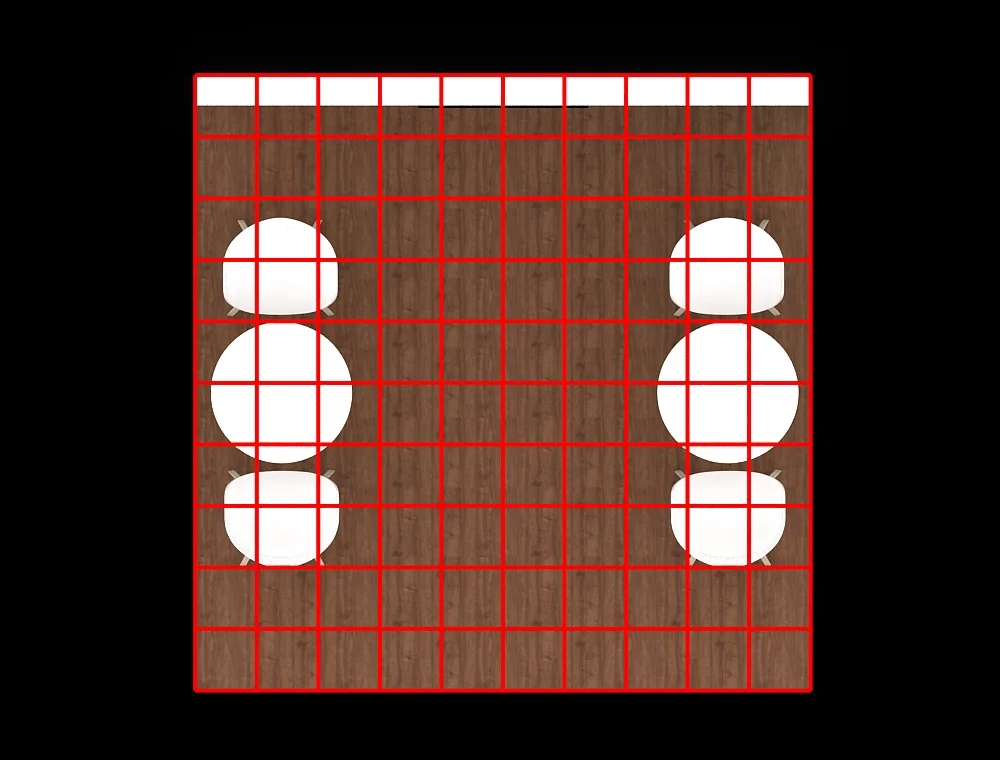 10×10 booth featuring curved header signage