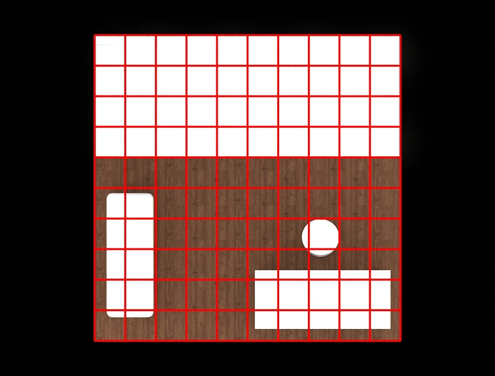 10×10 trade-show booth with central back wall graphic