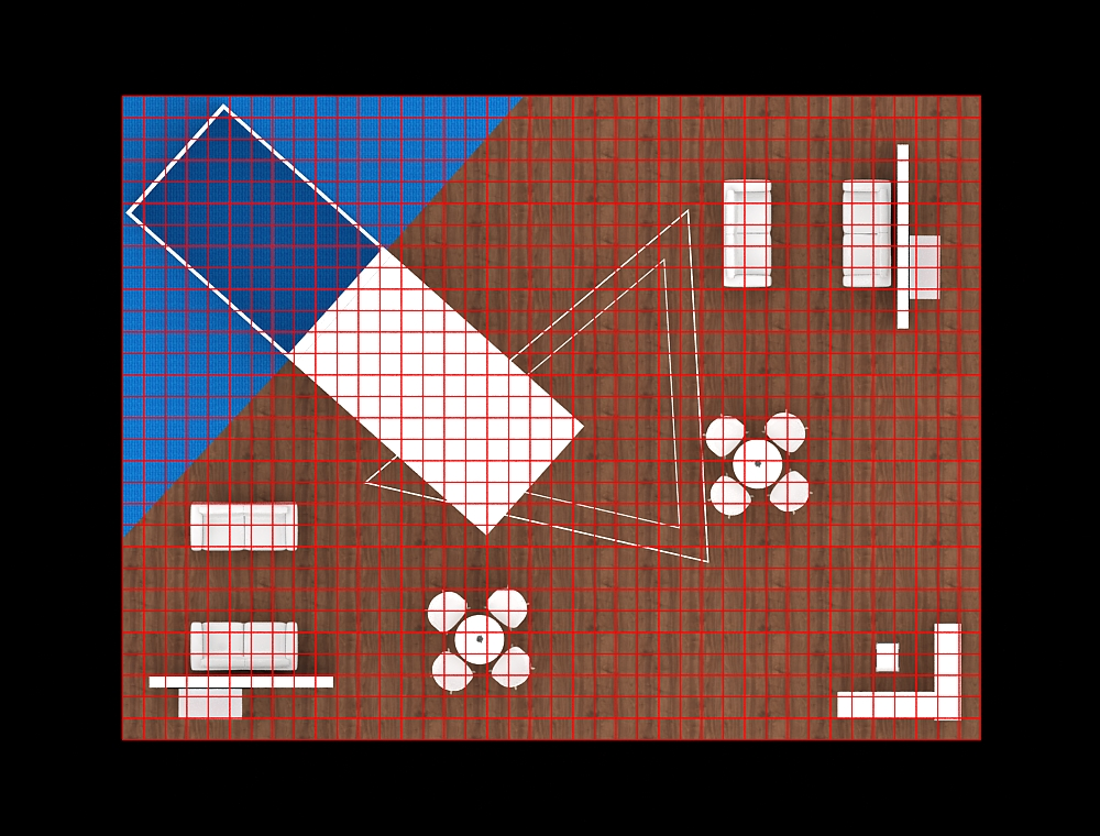 Eye-catching 30x40 exhibit with brand graphics