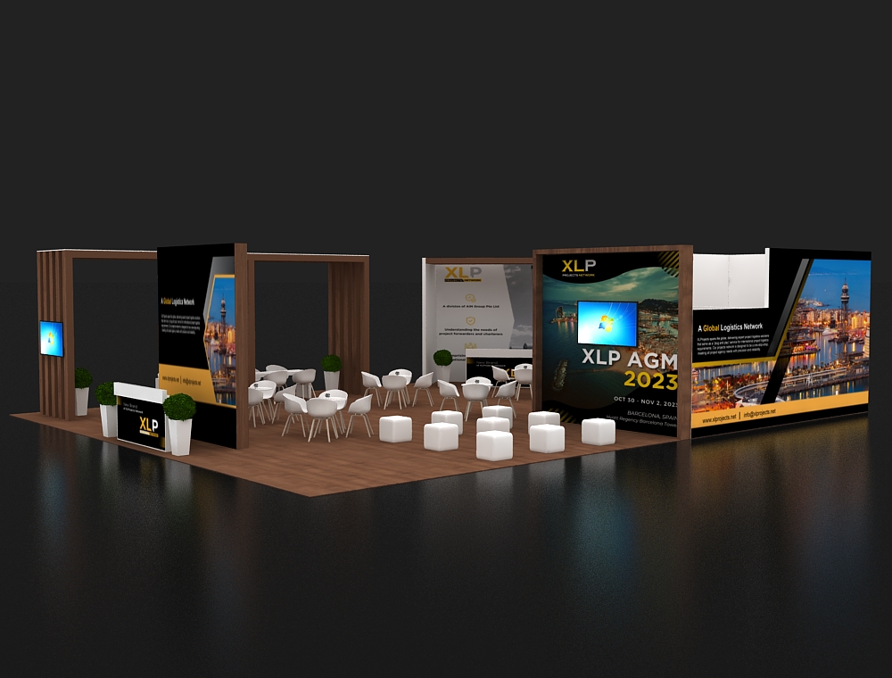 Modern 40x50 trade show booth design