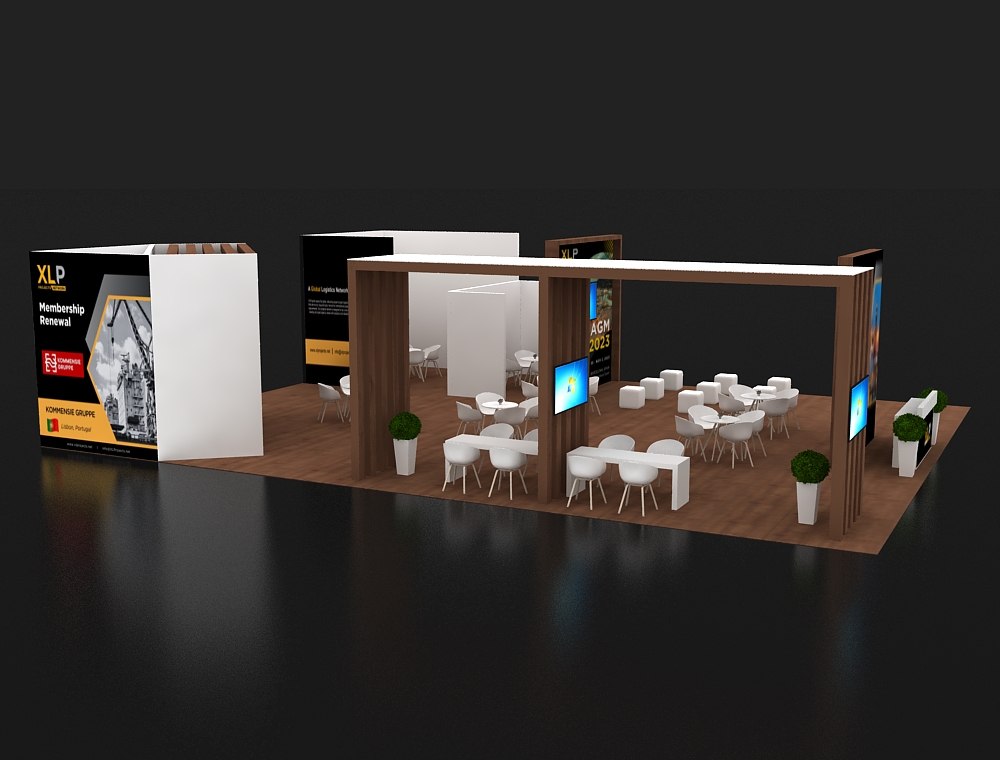 Modern 40x50 trade show booth design