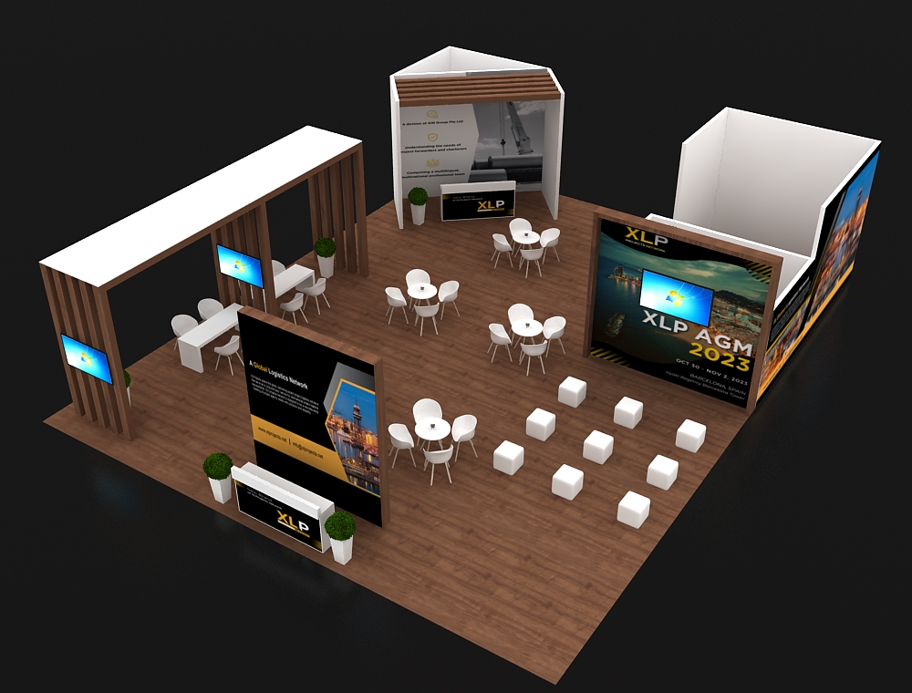 Modern 40x50 trade show booth design