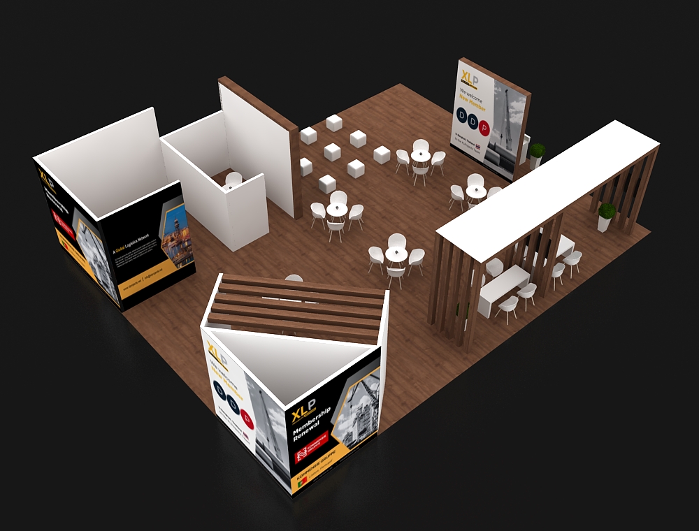 Modern 40x50 trade show booth design