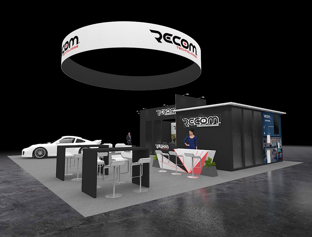 Interactive 40x50 booth with VR display