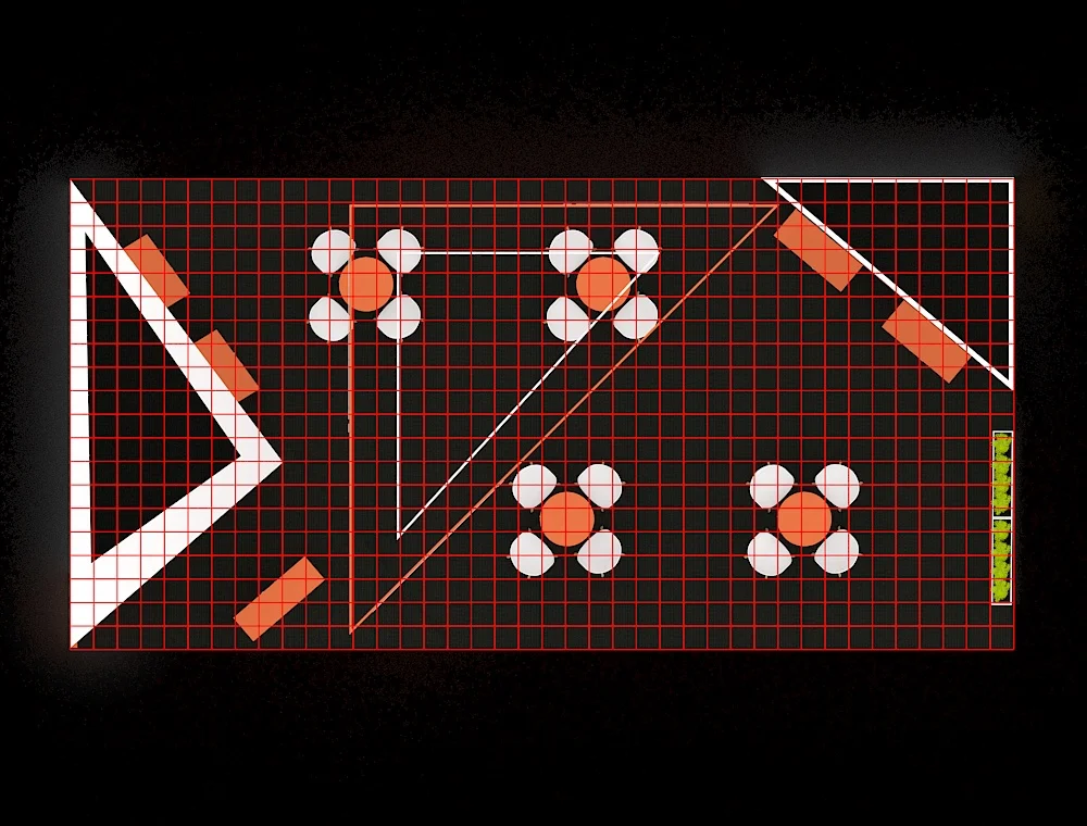 Large 20x40 trade show display with banners