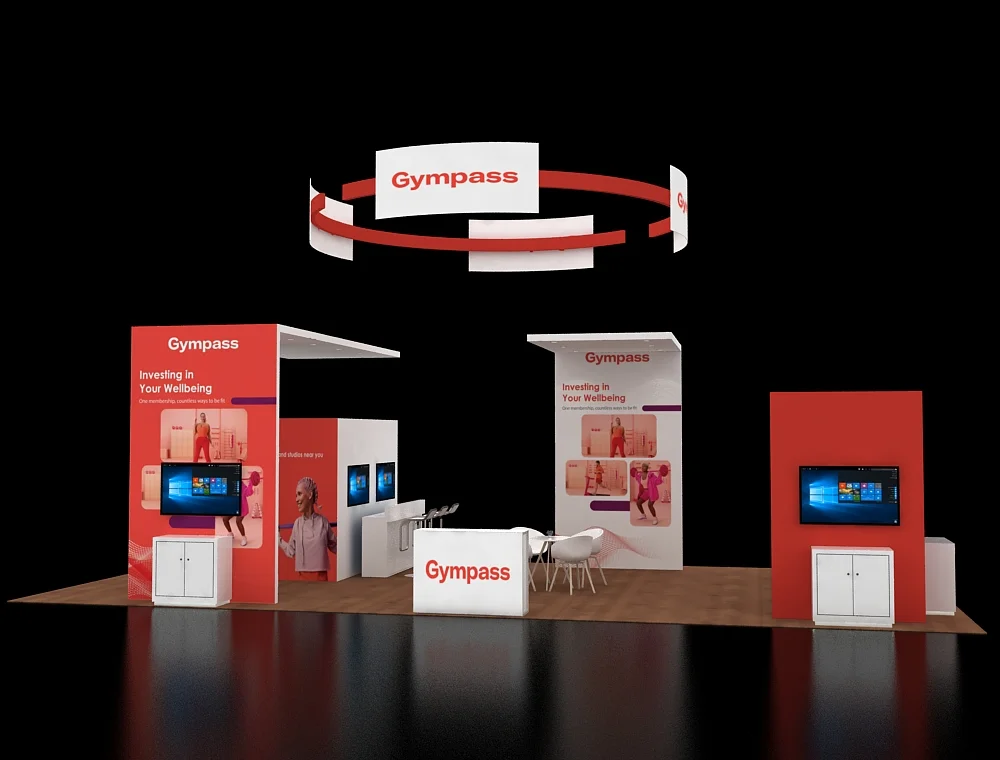 Custom 20x40 booth with private meeting room