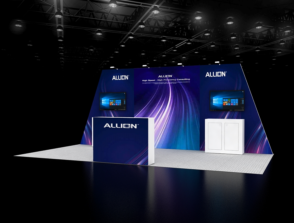 Portable 10×20 booth display for trade events