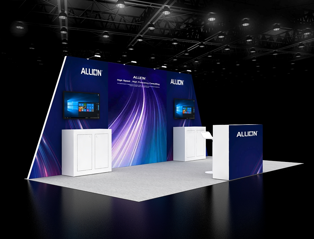 Portable 10×20 booth display for trade events