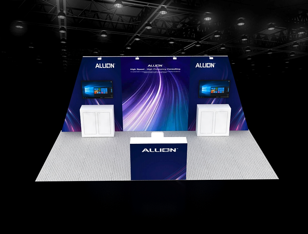 Portable 10×20 booth display for trade events