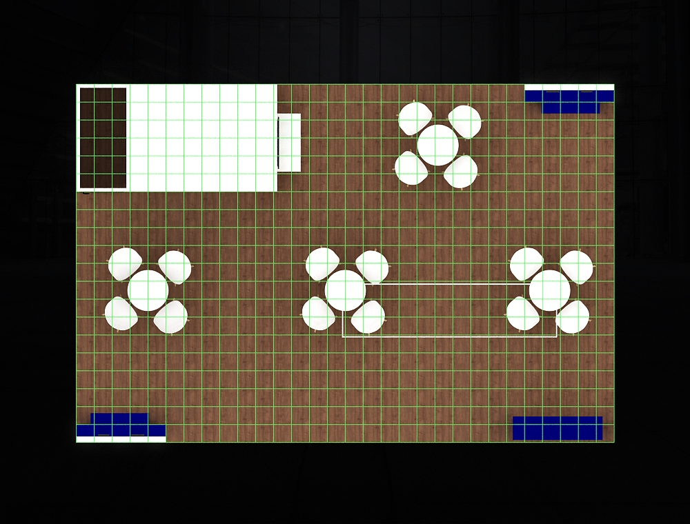 Trade booth 20x30 with LED header signage