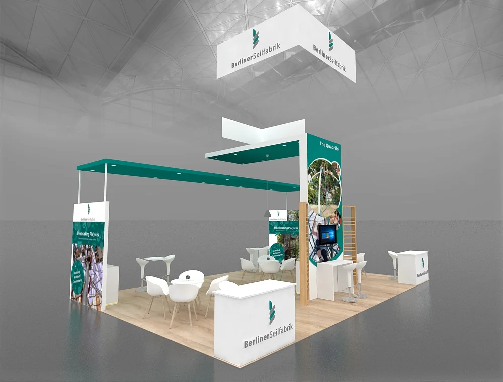 Exhibit 20x30 with product display shelves