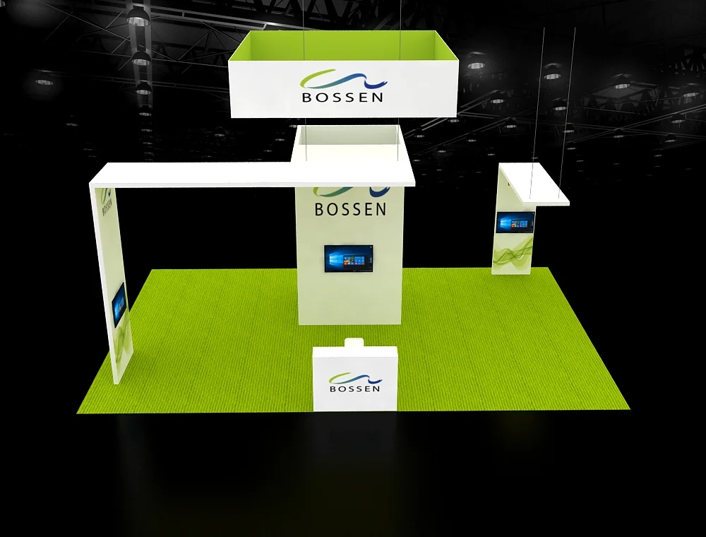 Exhibit 20x30 with product racks and counters