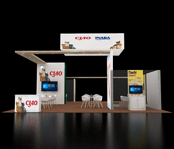 Large 30x40 exhibition booth with signage