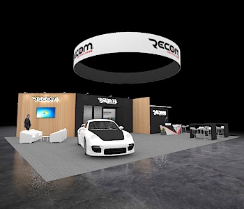 Interactive 40x50 booth with VR display