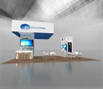 20x30 exhibit with side product walls